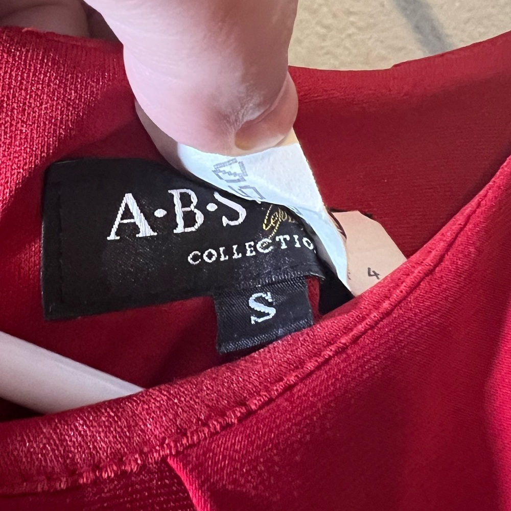 ABS Collection Elegant Red Sleeveless Zip Up Dress! Size Small. - Picture 11 of 12